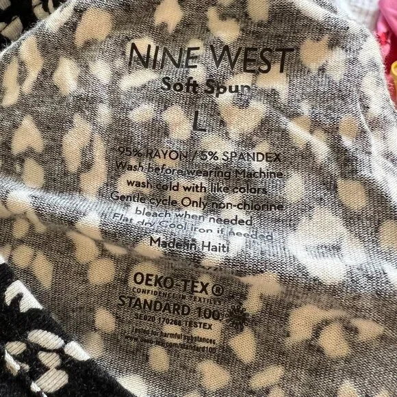 Nine West black & white animal print tank - Picture 3 of 3